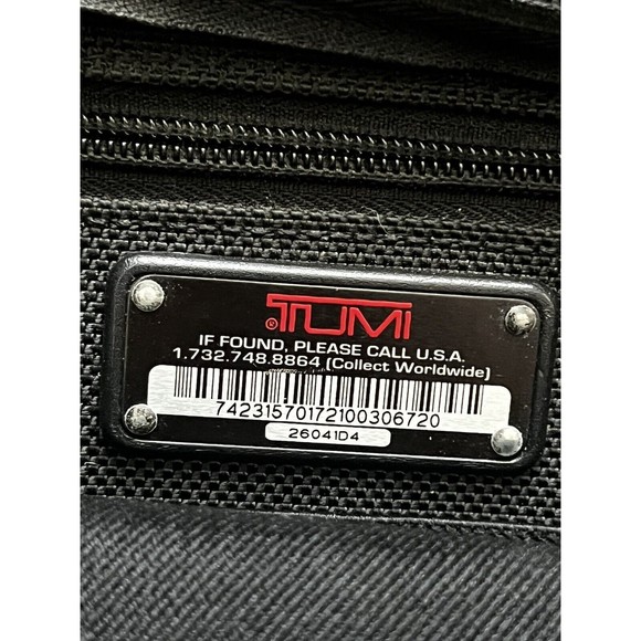 TUMI Alpha Black Ballistic expandable Laptop Business Briefcase 26041D4 - Picture 3 of 8